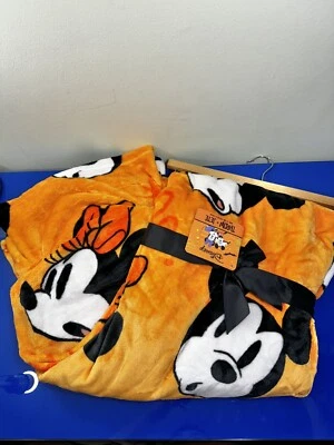 Mickey and Minnie Halloween “BOO” Disney Throw  60”x70'”Blanket NWT - Image 1 of 4