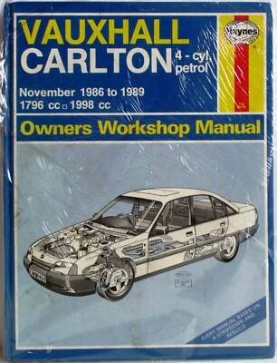 Haynes - Vauxhall Carlton (Novedad 1986-1989) Propietario Manual de Taller Usado - Imagen 1 de 4