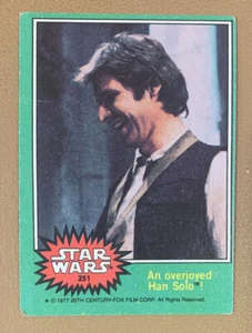 1977 Topps Star Wars Green Series 4 Card #251 An overjoyed Han Solo! - Picture 1 of 2