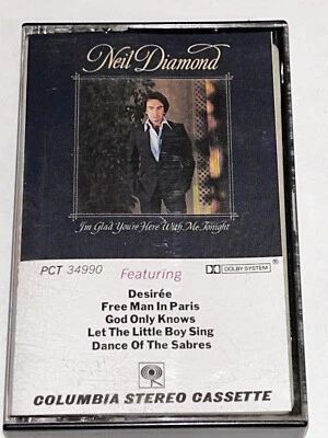 Neil Diamond I’m Glad You’re Here With Me Tonight Rock Music Album Cassette 1D21 - Image 1 of 4