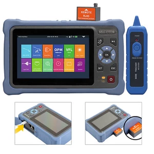 MINI OTDR 26/24dB 1310/1550nm Glasfaser Reflektometer Touchscreen VFL OLS OPM - Bild 1 von 11
