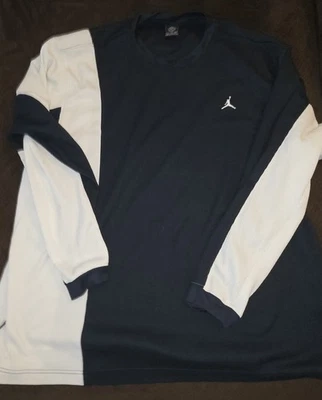Nike Air Jordan Azul Blanco Jumpman Logo L/S Crew Talla 4XL,XXXXL Foto 1 de 4