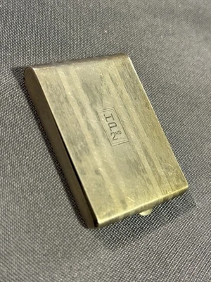 Antiguo estuche Art Deco de plata de ley a juego Foto 1 de 4