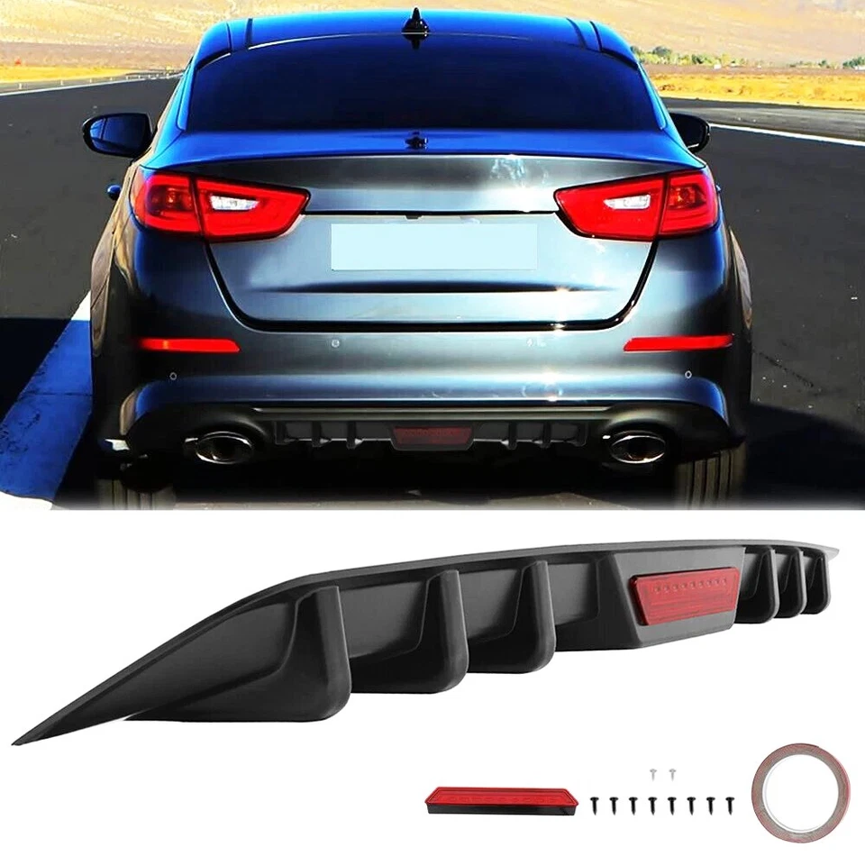 Difusor trasero parachoques alerón labio con tira reflectante LED para coche Kia Optima Foto 1 de 4