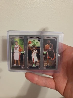 20004 Topps Rookie Matrix LeBron James, Dwyane Wade, Darko Milicic #115-111-112 - Image 1 of 2