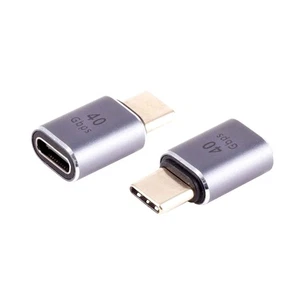 USB-C Adapter Stecker zu Buchse USB4.0 PD 100W DP Mode b.40Gbps bidirekt. Metall - Bild 1 von 1