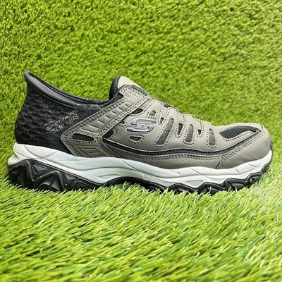 Skechers After Burn M. Fit Ridgeburn Mens Size 8.5 Gray Olive Shoes Sneakers - Image 1 of 4