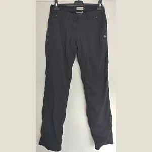 Uk 10 Craghoppers Black Womens Walking Trousers ProStretch Solar Shield Fleece  - Picture 1 of 18