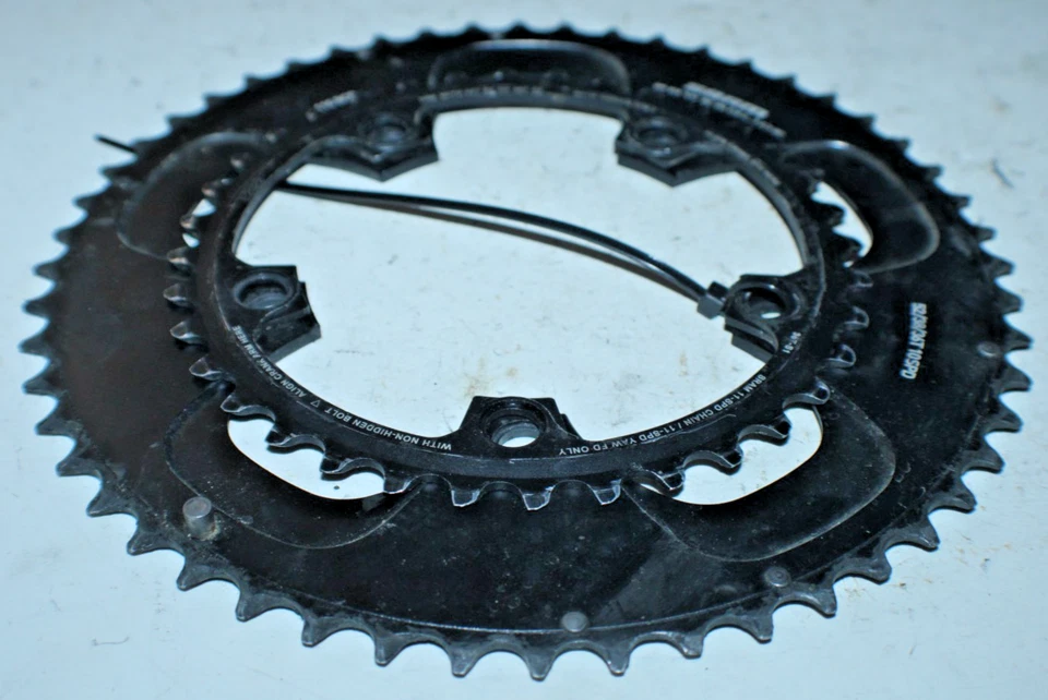 SRAM Powerglide MTB Bike Chain Rings 5-Bolt 36/52 Teeth Black 110BCD Ships Fast! - Image 1 of 4