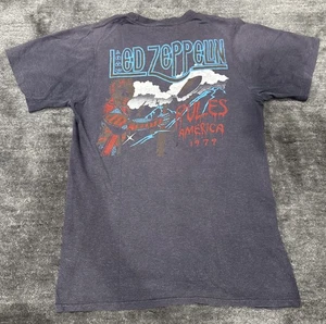 Camiseta De Colección Años 70 Led Zeppelin Rules America 1977/79 RARA Tour Camiseta Desteñida S/M GRAIL - Imagen 1 de 9