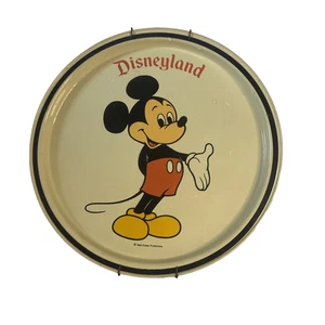 Bandeja de hojalata clásica vintage de Mickey Mouse de Disneyland con alambre colgante 10,5" - Imagen 1 de 4