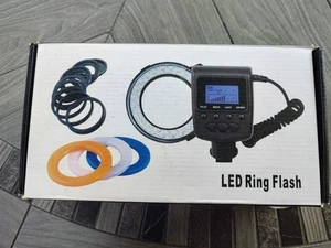 Neu Makro LED Ringblitz RF 550D für Nikon Canon Olympus Fuji DSLR Kameras - Bild 1 von 24