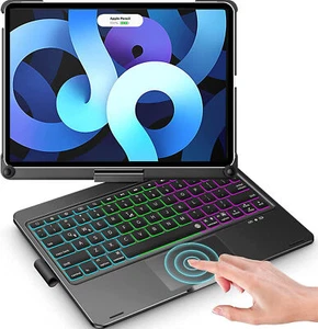 Touchpad Keyboard Case w/Rotate For iPad 7/8/9/10th Gen Air 10.9" 5 4 3 Pro 11" - Picture 1 of 50