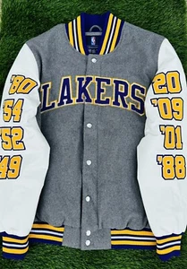 Los Angeles Lakers 17 Time NBA Finals Champions G-III Bomber Jacket Men's L NEW - Picture 1 of 8