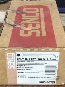Senco Clipped Head Framing Stick Nail,# GC24APBX, 2 3/8x .113 60x 2.9 MM 2500 Ct - Picture 1 of 2