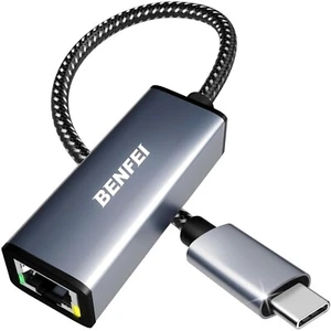 USB C Ethernet Adapter Nylon Geflochten Aluminum Alloy Kompatibel MacBook iPa... - Bild 1 von 2