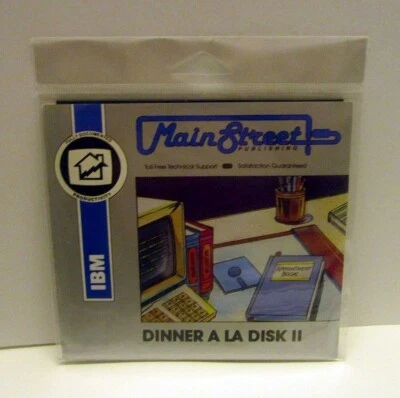 RARE Dinner A LA Disk II by Main Street for IBM PC/XT/AT/PCjr. - Image 1 of 2