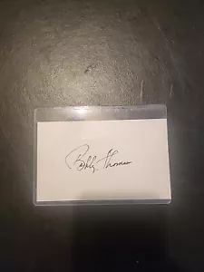 Bobby Thomson Signed 3x5 Index Card Autograph New York Giants- COA - Picture 1 of 2