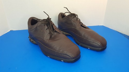 Nike Golf scarpe premium da uomo in pelle marrone 379216 272 Zoom Air Tour taglia 10 5