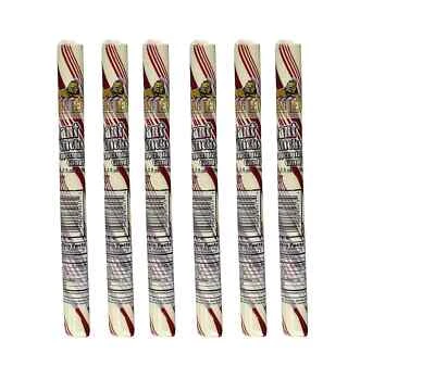 King Leo Giant Peppermint Sticks, 3.5 Ounces, RARE, 6 Pack (6 Sticks Total)