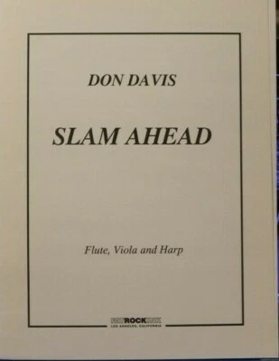 Flute, Viola & Harp: Slam Ahead by Don Davis New Unplayed publisher price $16.00 - Image 1 of 4