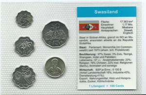 Kursmünzsatz Swasiland -stempelglanz im Blister - Bild 1 von 2