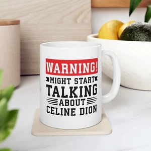 Taza Celine Dion Taza Abanico Broma Divertida Novedad Idea de Regalo Cumpleaños Navidad Té - Imagen 1 de 2