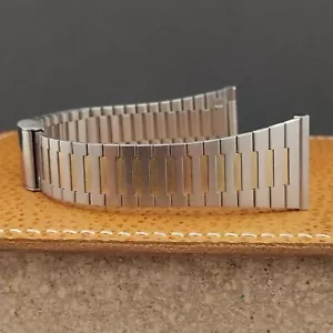 23mm Stainless Steel & Gold-Tone JB Champion 1970s Vintage Watch Band - Picture 1 of 10