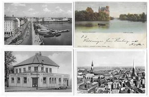 Hamburg Germany Deutschland 6 PC Friedens-Eiche Jungfernstieg Stilke Reichshof - Picture 1 of 1