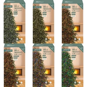500 TreeBrights Premier Lights Electric Warm White Multi Vintage Gold Red - Picture 1 of 7