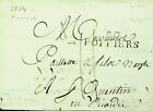 SEPHIL FRANCE 1814 PRESTAMP COVER W/ CHARGE MARKS FROM POITIERS TO ST. QUENTIN