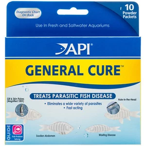 API General Cure Freshwater Saltwater Fish Powder Medication Ten 325mg Packets - Picture 1 of 1