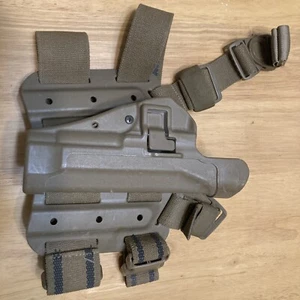 Fixed RH Blackhawk Serpa Holster Beretta Drop Leg Coyote Tan C1370 USMC - Picture 1 of 7