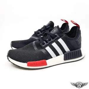 Adidas NMD R1 Negro Rojo Potencia Escuela Primaria/Junior - Imagen 1 de 5