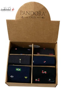 6 CALZE CALZINI LUNGO E CORTO UOMO RAGAZZI COTONE ELASTICO FANTASIE MODA PANDORA - Foto 1 di 14