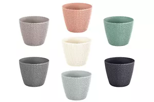 Vasetti per piante rotondi fiori moderna fioriera per interni esterni 7 colori 1,7 L - 28,2 L - Foto 1 di 52