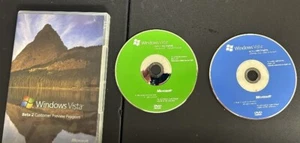 *RARE* Microsoft Windows Vista Beta 2 x86 x64 Green and Blue - Afbeelding 1 van 4