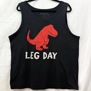Black Matter by Goodie Two Sleeves T-Rex Leg Day Workout Tank Unisex XL Black - Bild 1 von 5