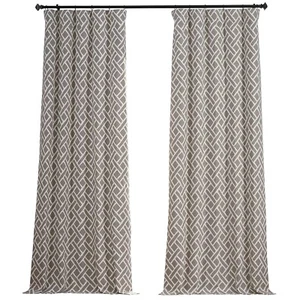HPD HALF PRICE DRAPES PRCT-BOD07-96 Martinique Printed Cotton Hotel Blackout ... - Picture 1 of 9