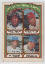 1972 O-Pee-Chee League Leaders Fergie Jenkins Steve Carlton Al Downing #93 HOF