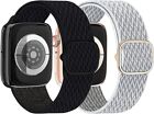2 Packs Stretchy Nylon Solo Loop Band Compatible with Apple Watch Band 42MM 44MM