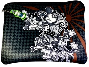 Disney Mickey Mouse Laptop Tablet Pouch Case Reversible  Neoprene Fabric 16'x12" - Picture 1 of 10
