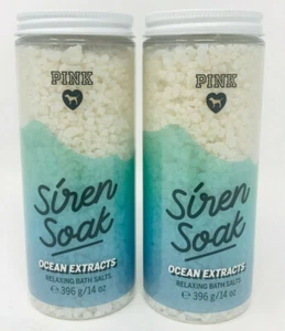 2 VICTORIA'S SECRET PINK SIREN SOAK OCEAN EXTRACTS RELAXING BATH SALT 14 OZ - Picture 1 of 4