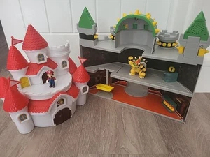 Bowsers Castle And Mushroom Kingdom Playsets With Lots Of Figures Jakks Pacific - Picture 1 of 10