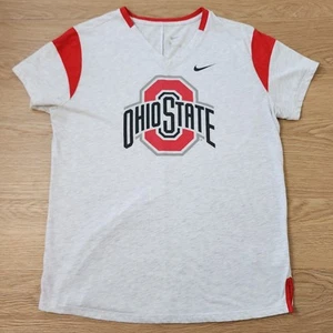 Nike Womens OSU Ohio State Buckeyes Short Sleeve Shirt Size Large Champions - Picture 1 of 10