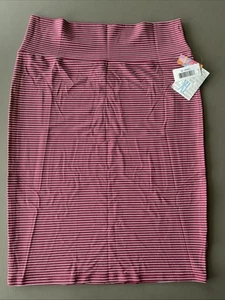 LULAROE Cassie Pencil Skirt Size XL Stretch NWT Red White Stripe Print (116) - Picture 1 of 5