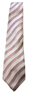 Steve Harvey Collection 100% Silk Men's Necktie Pink & Silver Beautiful 57" long - Picture 1 of 4