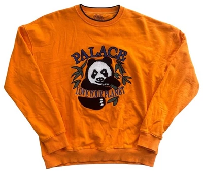 Sudadera Palace Panda Love Your Planet Cuello Redondo Talla XL Naranja  Foto 1 de 4
