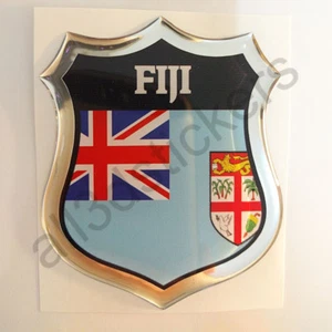 Pegatina emblema de Fiji 3D con cúpula de resina gel bandera de Fiji calcomanía de vinilo automóvil portátil - Imagen 1 de 3