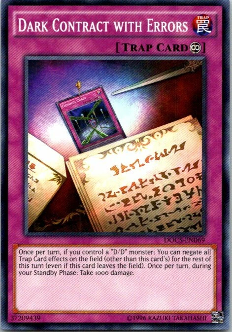 Contrato oscuro con errores DOCS-EN069 Yu-Gi-Oh! Card Light Play Unlimited  Foto 1 de 1